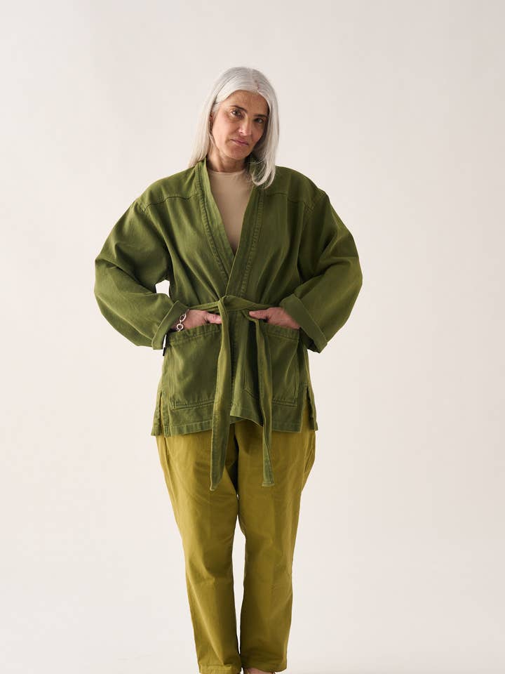 Pistachio Kimono for wholesale by Pitagora