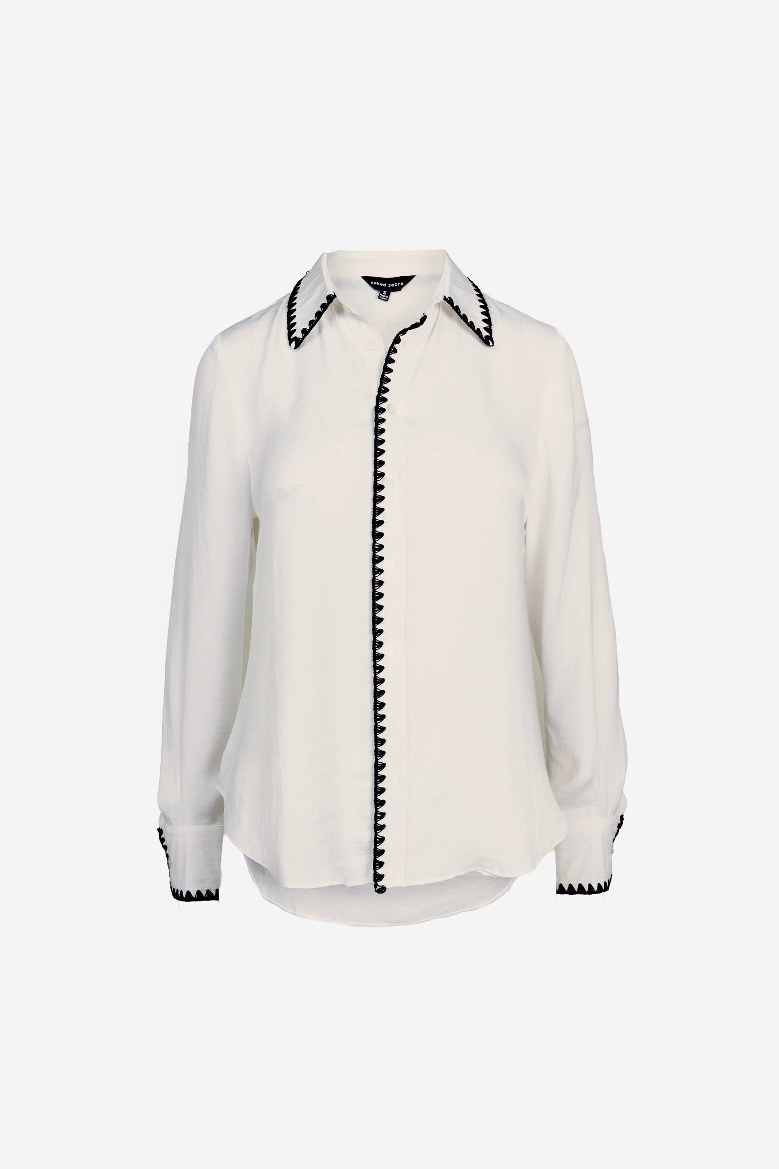 Naked Zebra – Großhandel Bluse – Damen – Bluse mit Knopfverschluss und Seidenoptik im Deckenstich10