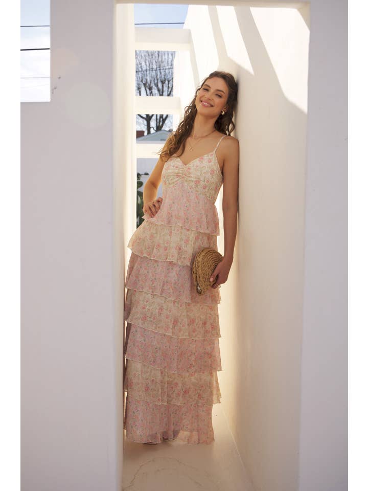in february - Wholesale Dress - Women's - DEFINITION OF SEASONLESS FEMINITY FLORAL TIERED MAXI DRESS10