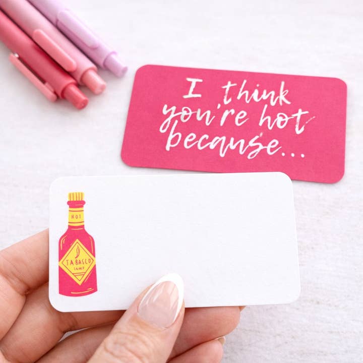 Biscotti Designs - Wholesale Stationery/Notecard Set - I Think You're Hot - Itty Bitty 20 Mini Card Set3