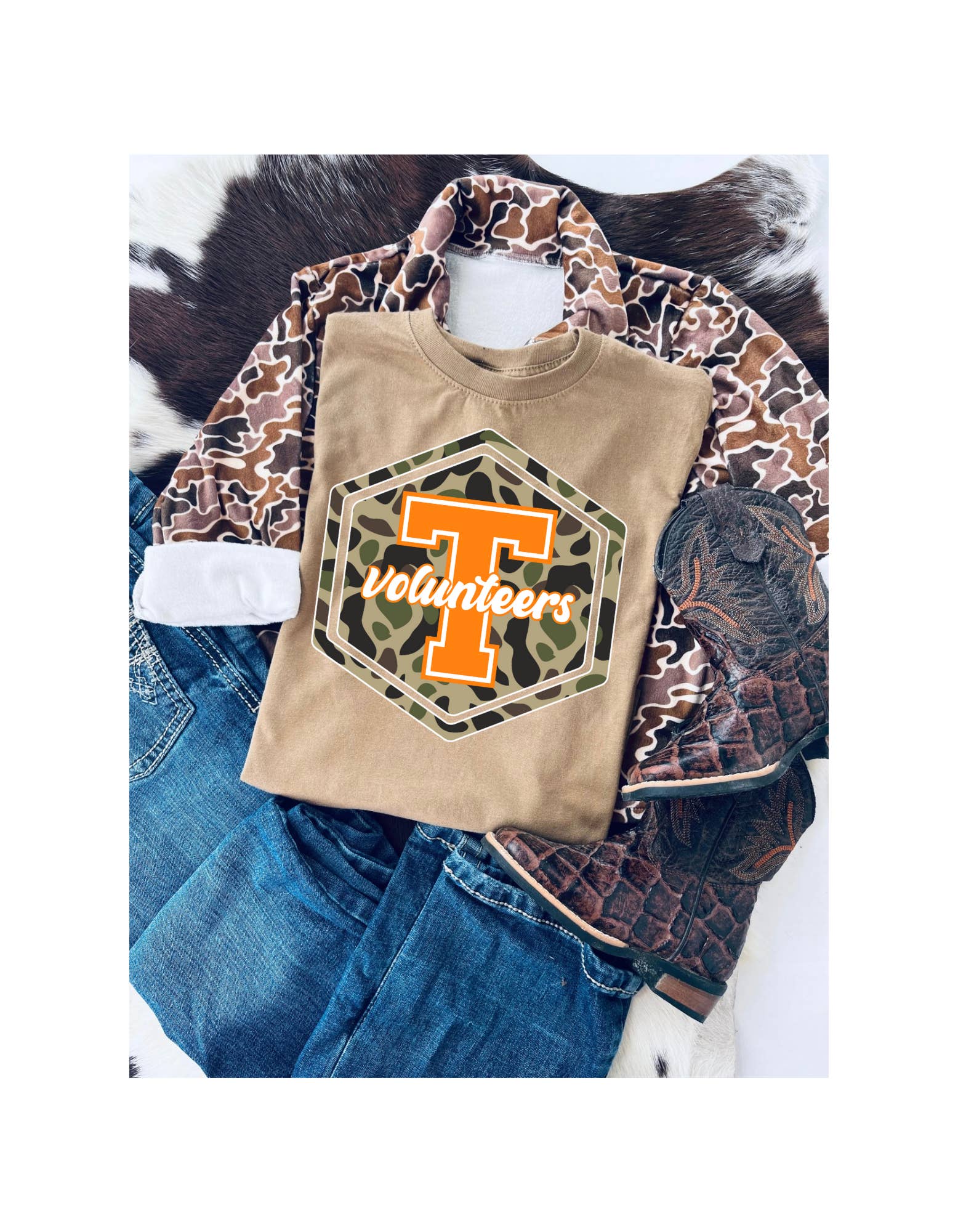 Tiny trendz teez - Wholesale Screen Printed T-Shirt - Kids - Tennessee camo kids shirt