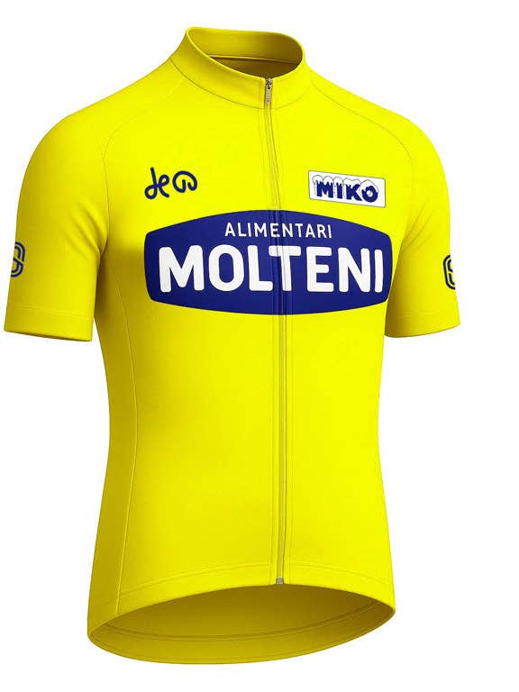 Molteni yellow jersey 1974 - Eddy's last tour victory Gruppo Sportivo for wholesale by REDTED