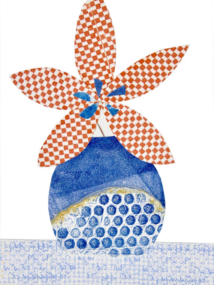 Blue Sunflowers Unframed Print for wholesale by Artxtiles