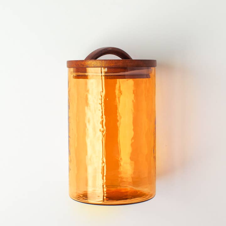 Creative Women - Wholesale Canister - Handblown Hammered Glass Canisters