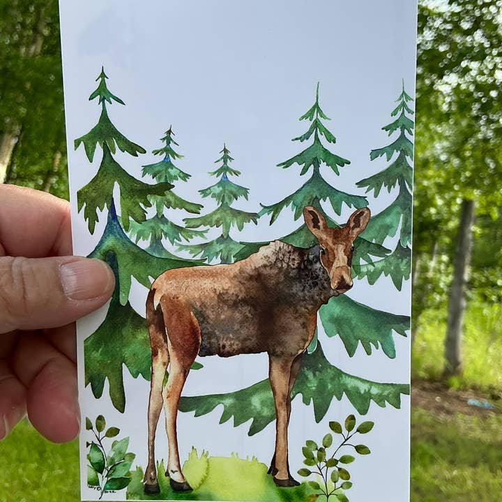 Wildlife-ansichtkaart - Wandeling in het bos voor wholesale door Dancing Raven Designs