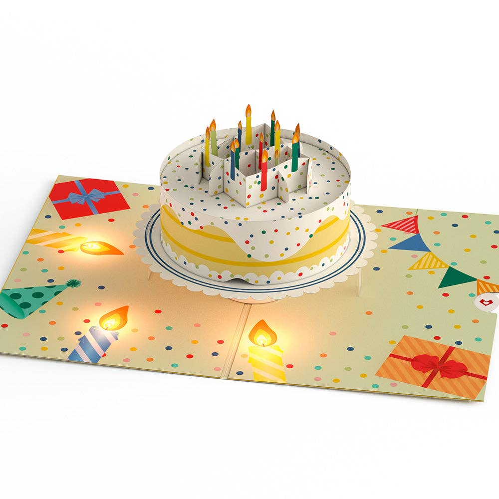 Lovepop Cards - Wholesale Birthday Card - Happy Birthday Confetti Cake Music and Lights Card 5x7"4
