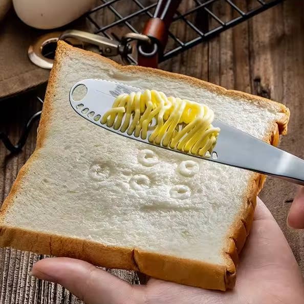 Sostraw & SmartThings – Faca de cozinha/utilitário por atacado – Faca de Manteiga e Espalhador 3 em 1 - 5 cores disponíveis7
