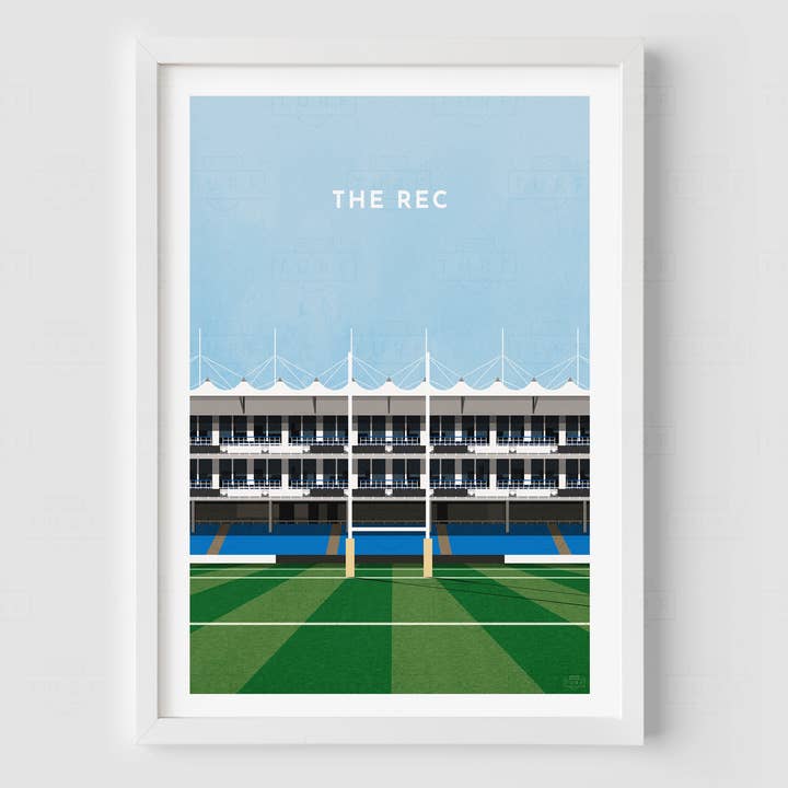 Turf Football Art – wholesale Art print – Any Rugby Stadium - Contemporary Illustrated Art Print1