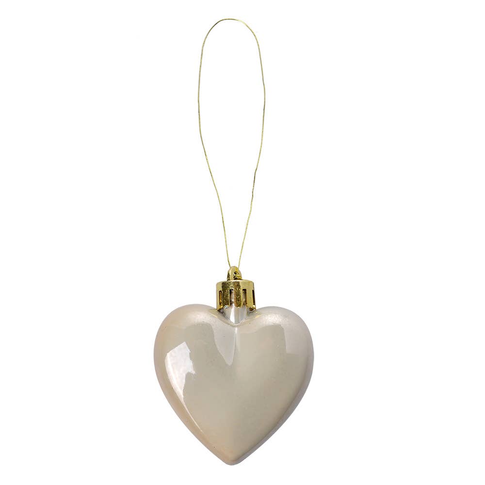 Clayre & Eef - Wholesale Ornament Set - 65615 Christmas Bauble Set of 8 Heart 5 cm Multicoloured1