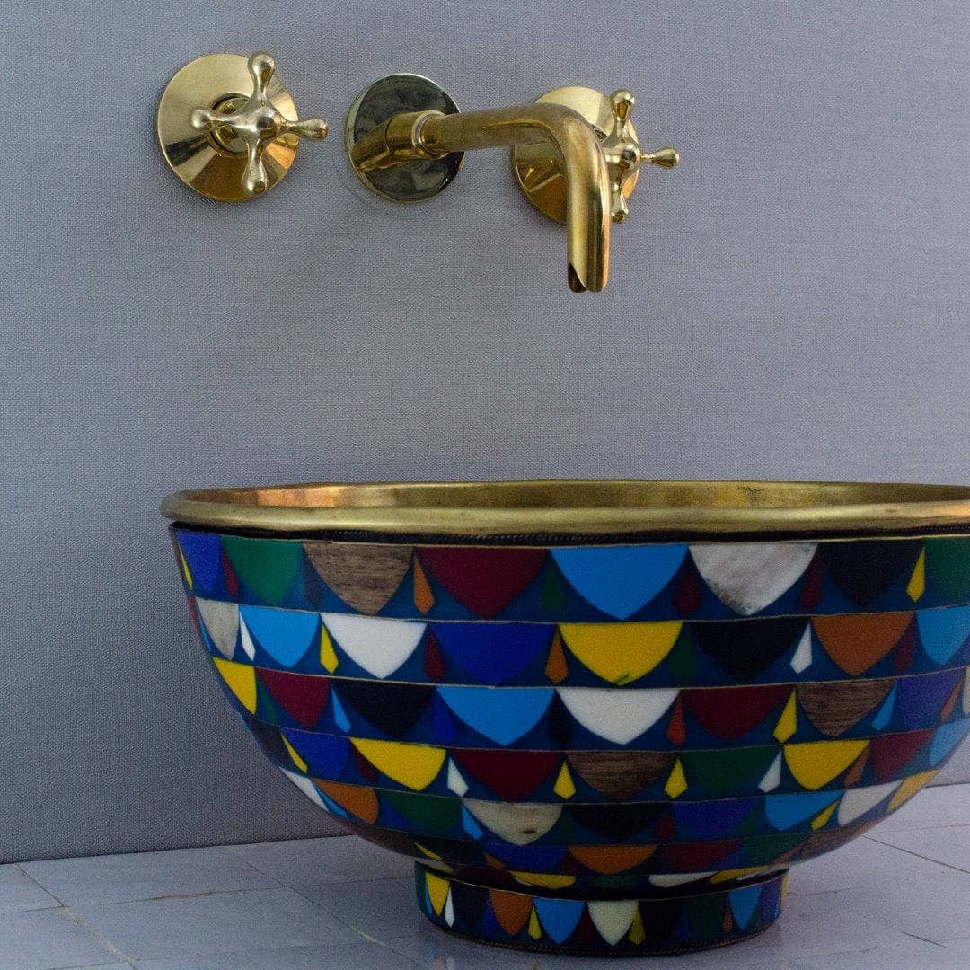 targa group - Wholesale Bathroom Accessory Set - Oval Copper Modern Sleigh Vessel Sink  Hand Hammered-- Choice of Drain1