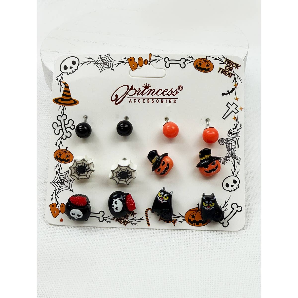 MIX COLOR Cute Halloween Theme Earring Set for wholesale on Faire1