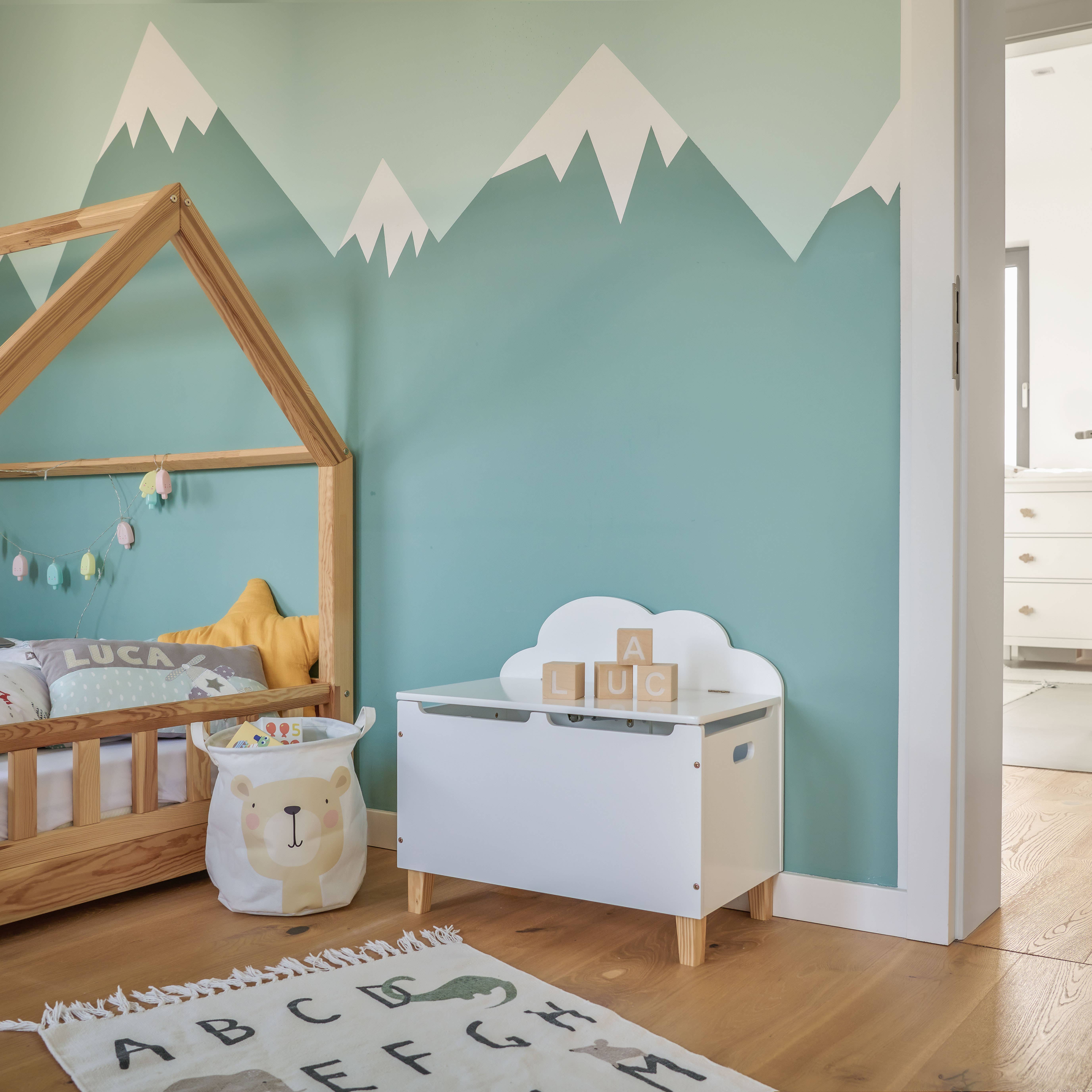 Children's Chest "Cloud" with Lid, MDF/Pine, White for wholesale on Faire1