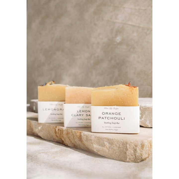 White Lily Shoppe - Wholesale Bar Soap - Organic Natural Soap Bar, Orange + Patchouli Handmade Soap3