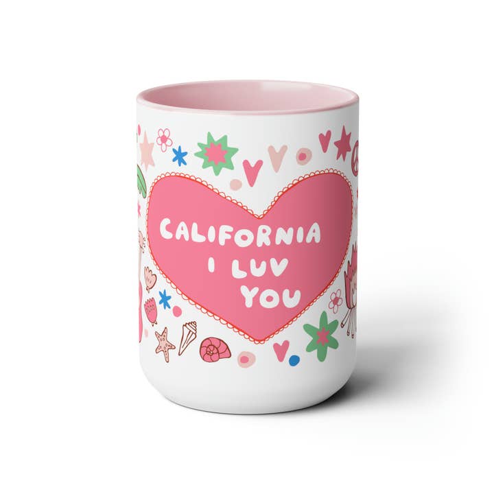 LOLALA - Your California Happiness Market 💛 - Wholesale Coffee Mug - California I Luv You - *BIG* Coffee Mug (15oz)
