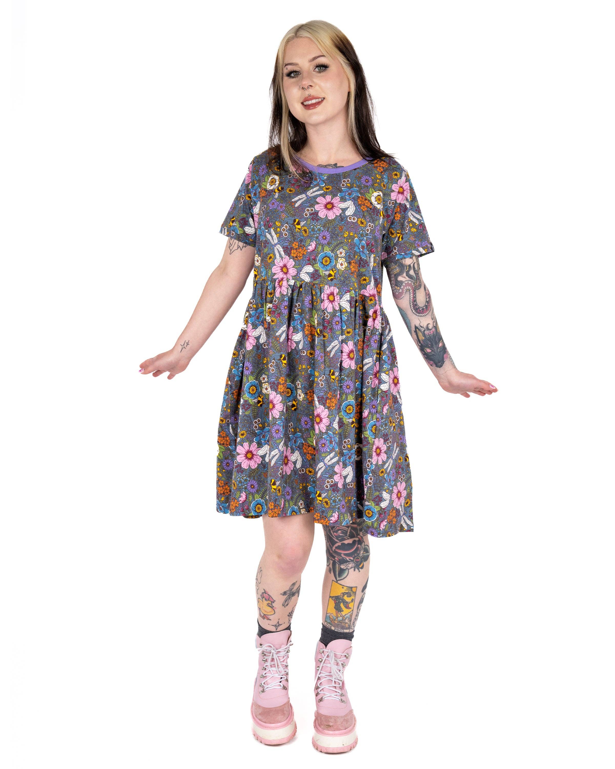 Rebel Romance - Wholesale Dress - Women's - Rebel Romance Cottagecore Stretch Smock Dress2