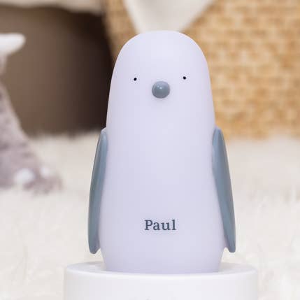 Penguin Paul LED Night Light - Induction Charging - White for wholesale by Olala Boutique