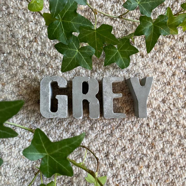 Grey Concrete letters for wholesale by Concreates