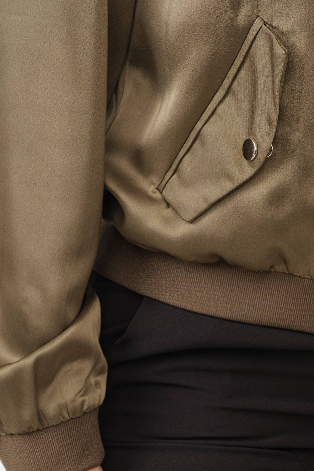 Tea & Cup - Wholesale Bomber Jacket - Women's - Satin zip up bomber jacket2