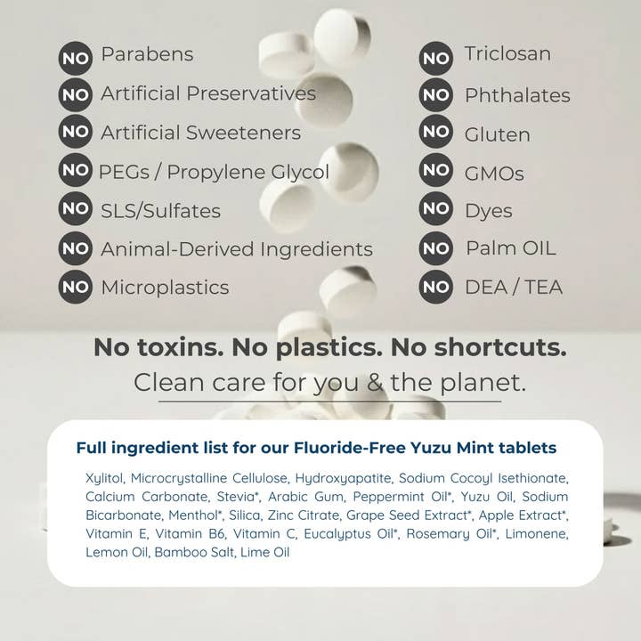 Tidalove - Wholesale Toothpaste - Fluoride-Free Toothpaste Tablets – 62ct Refill Pouch (Case of 30)1