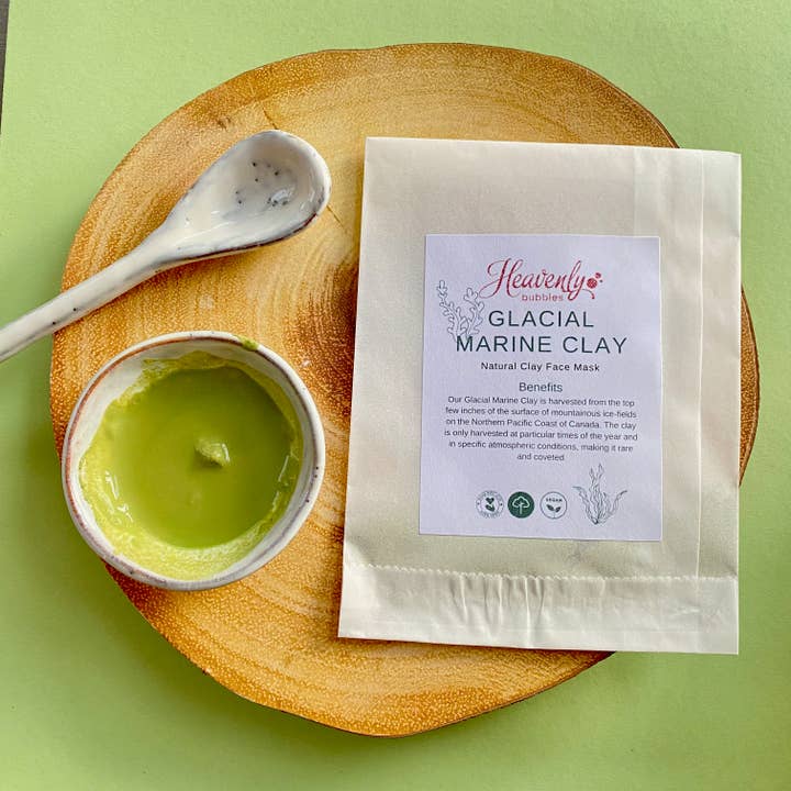 Heavenly Bubbles - Wholesale Skincare Face Mask - Glacial Marine Natural Clay Face Mask Single Sachet