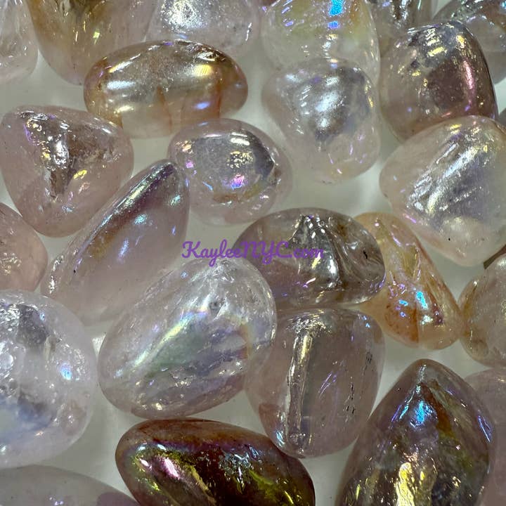 KayleeNYC - Wholesale Spiritual Stone/Crystal - Wholesale Lot 2 Lbs Angel Aura Rose Quartz Tumble Healing5