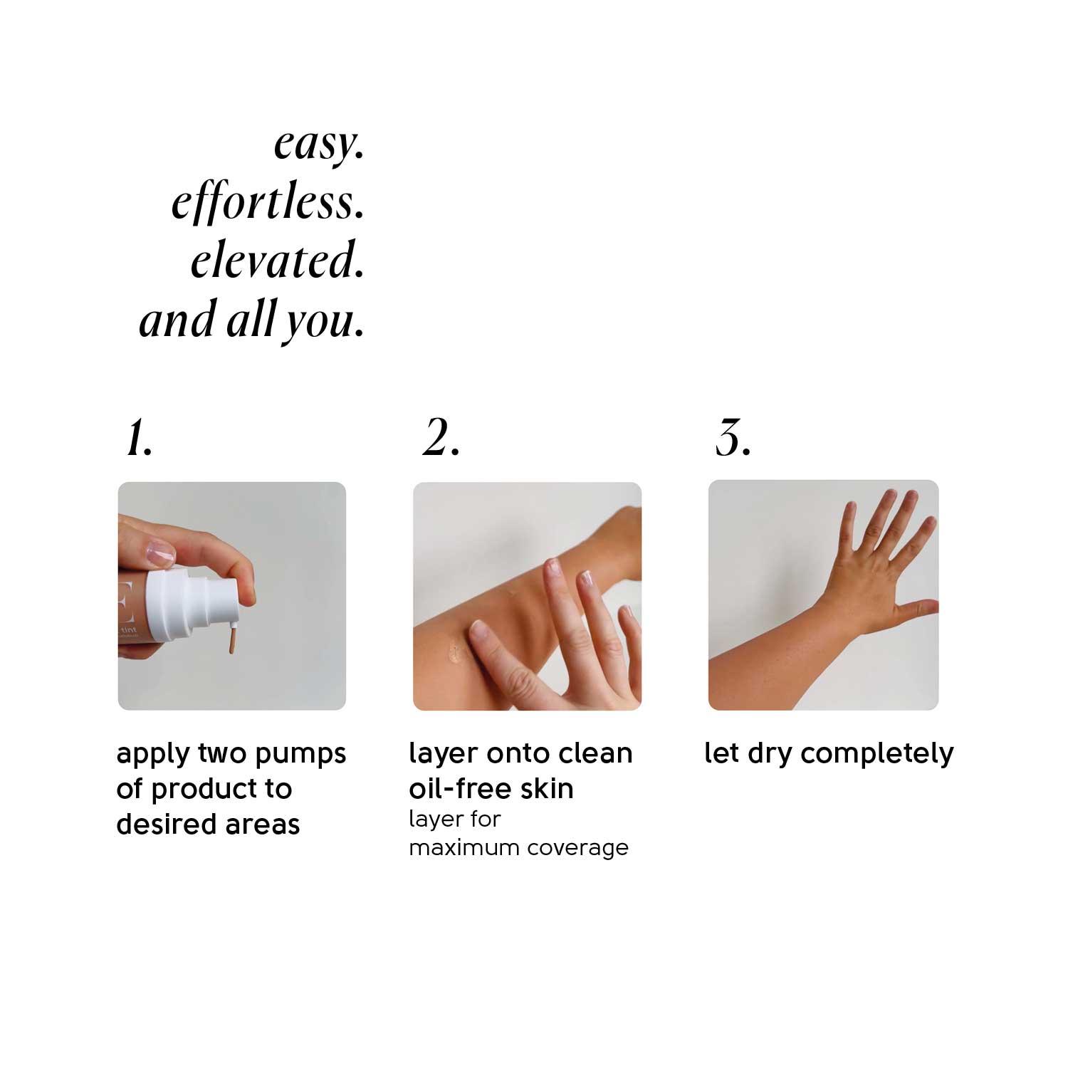 TINGE - Wholesale Self-Tanner - the TINGE tint | water + transfer-resistant body makeup14