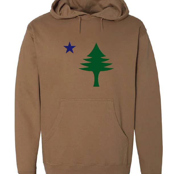 Vintage 1901 Maine State Flag Hoodie for wholesale by Rogue Life Maine