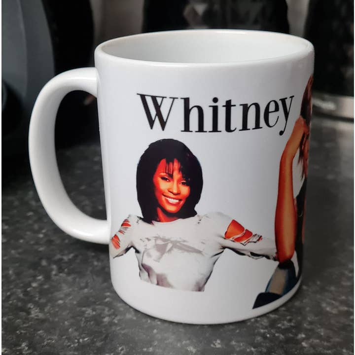 Whitney Houston Memorabilia Mug for wholesale by Everyone's a Mug