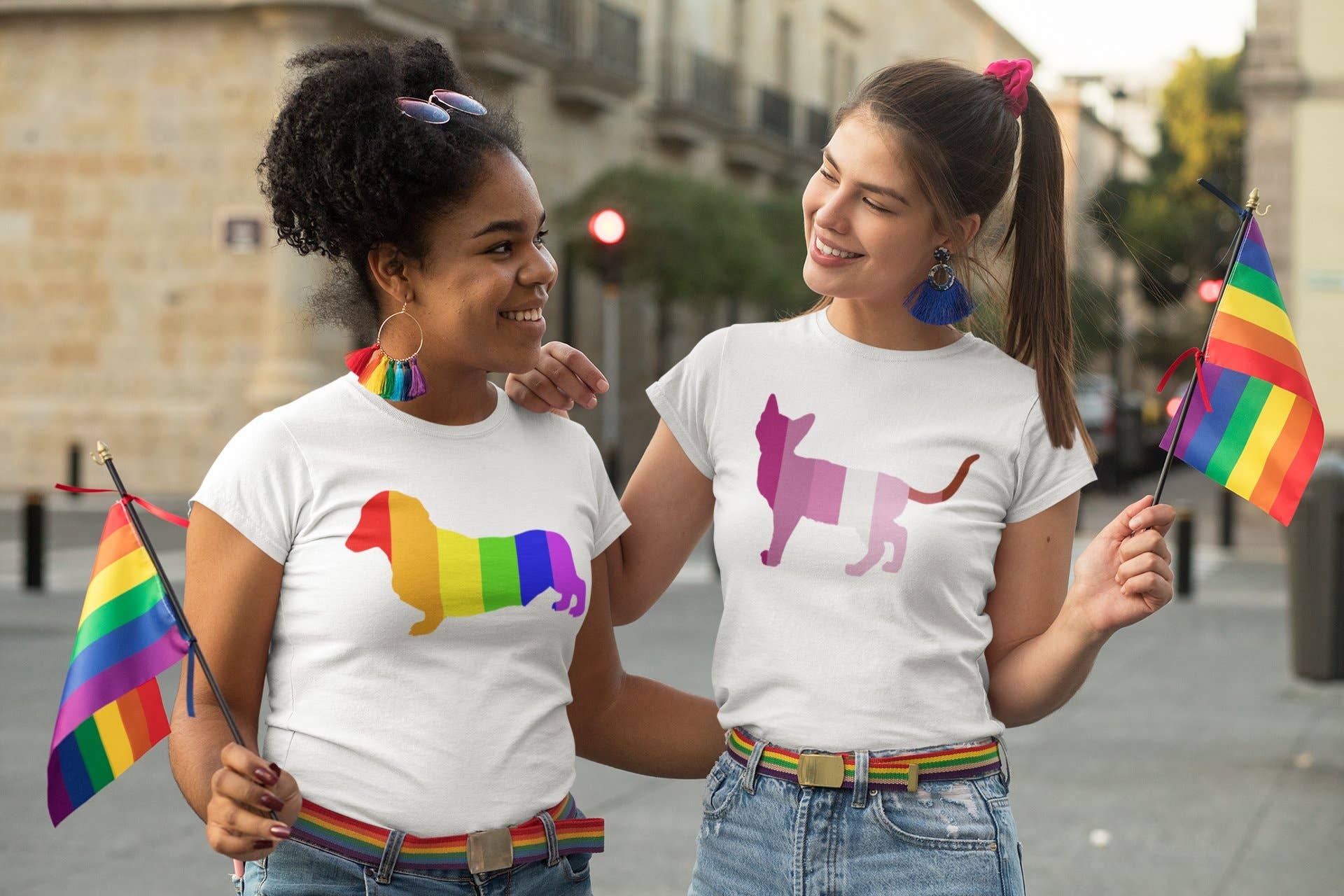 Pink N Paw - Wholesale Screen Printed T-Shirt - Women's - I love kitties - Lesbian PRIDE Shirt- Short Sleeve Tee6