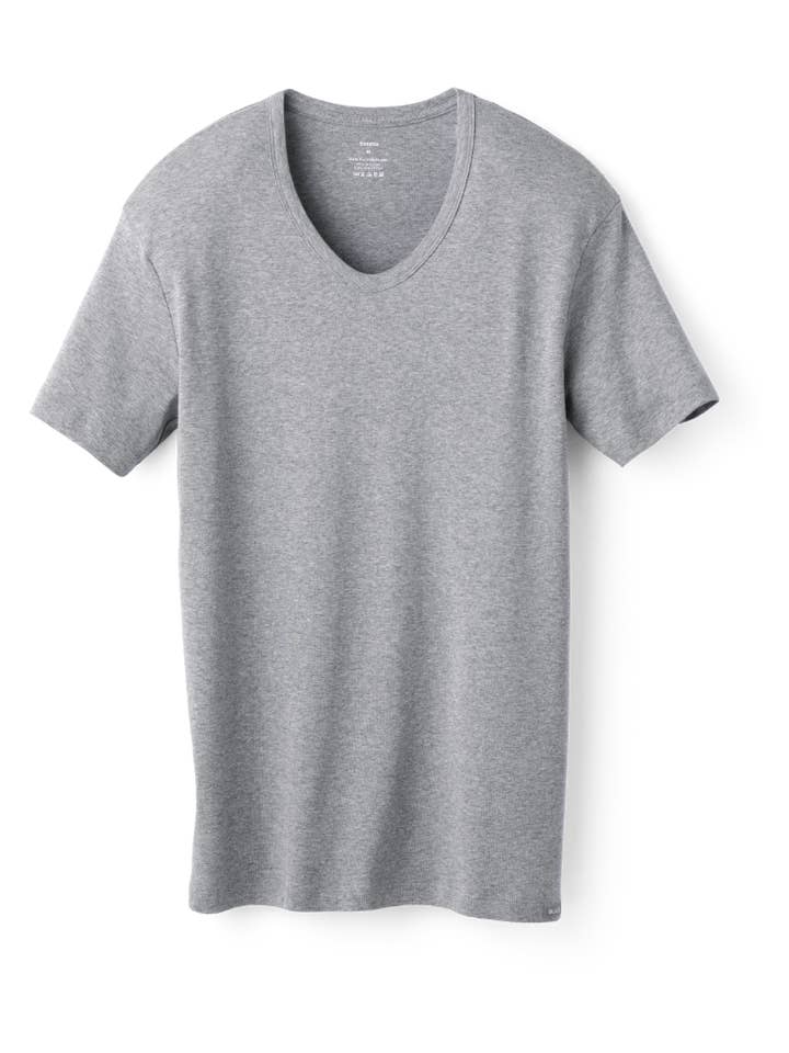 Camiseta Suzette em cinza mesclado: linda atemporalmente por atacado de BLACKSOCKS