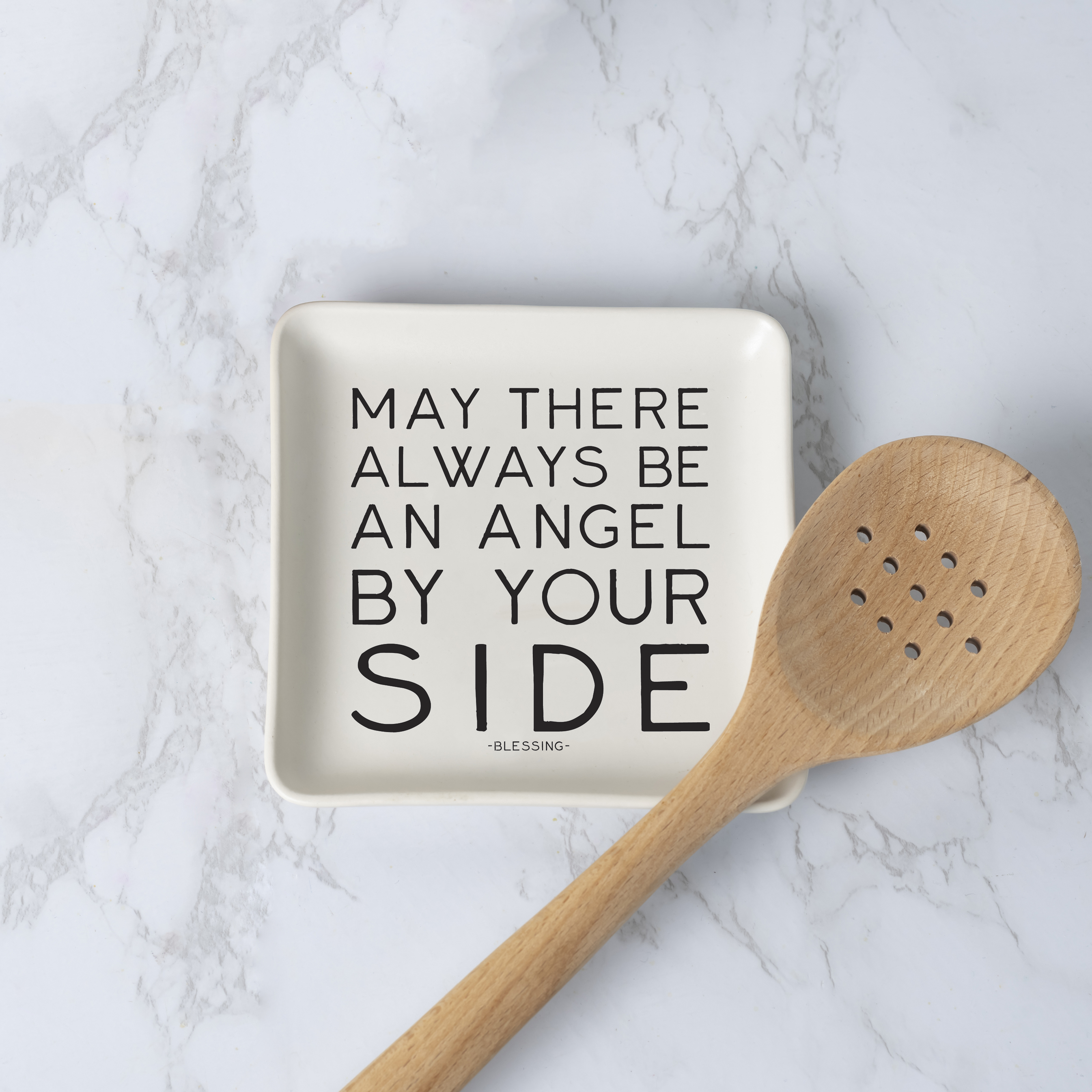 Quotable - Wholesale Decorative Plate/Dish/Bowl - Trinket Dishes - TR201- Angel By Your Side (Blessing)1