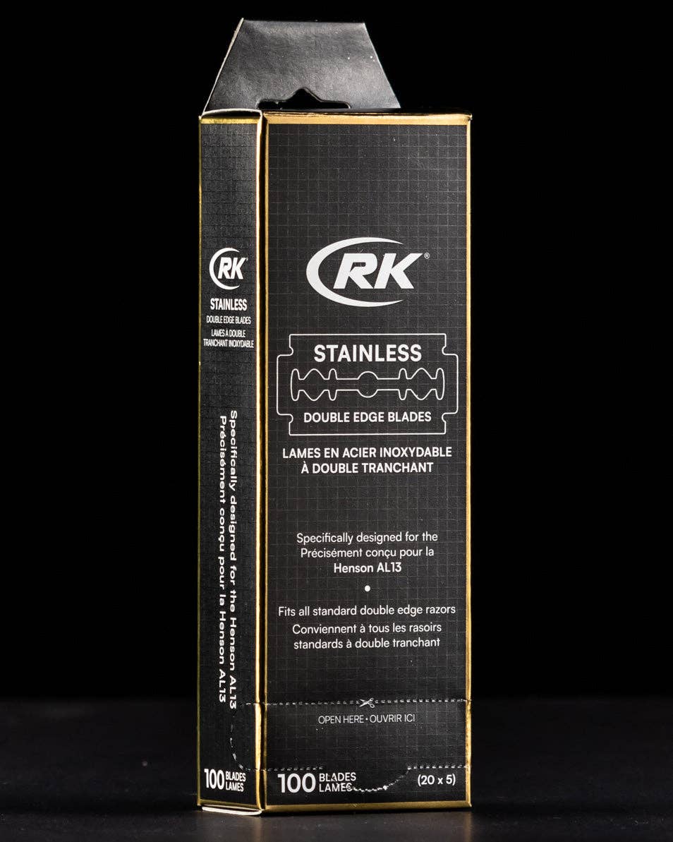 SAMA Homes - Wholesale Razor - RK Shaving Stainless DE Razor Blades 100pk – Compatible with Henson AL130