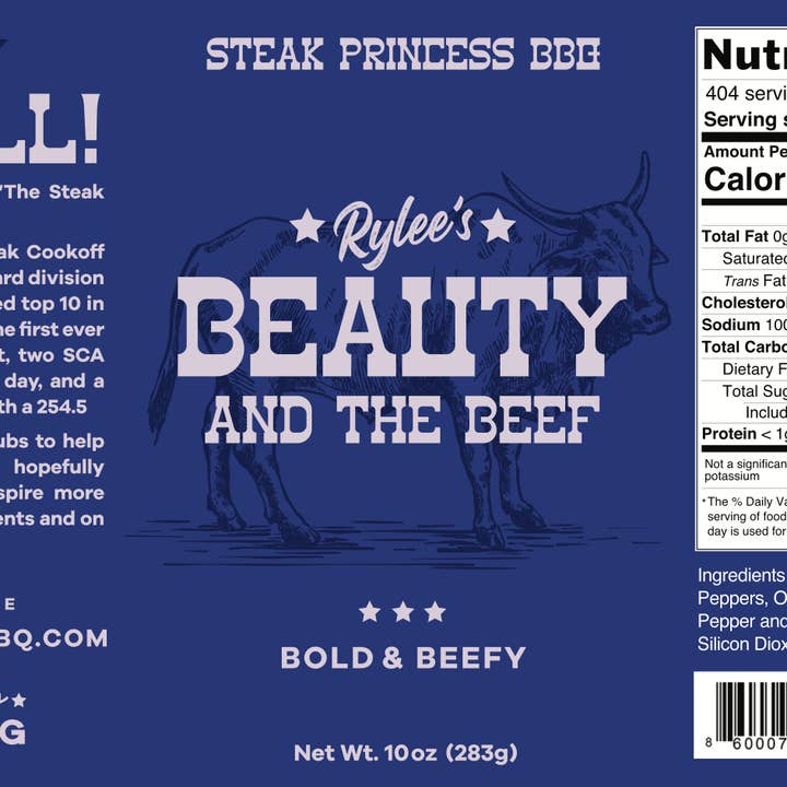 Beauty en de Beef Rub voor wholesale door steakprincessbbq.