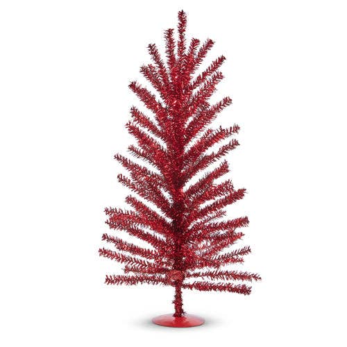 24" Red Tinsel Tree 4315610 for wholesale by Trendy tree