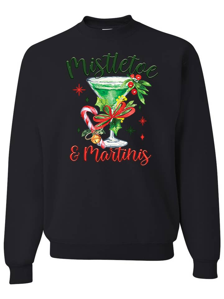 Mistelten og Martinis Sweatshirt Grim Juletrøje for engroshandel hos CJS Products LLC