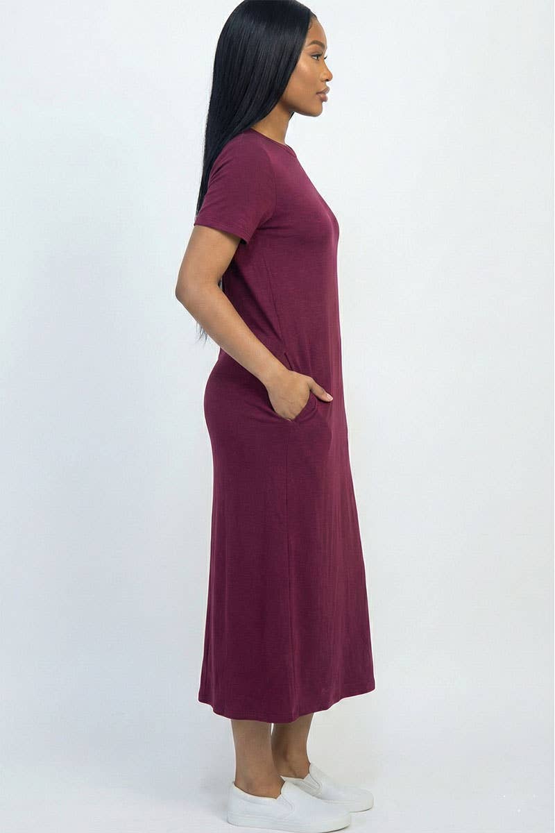 CAPELLA APPAREL - Wholesale Dress - Women's - Side Pocket Tee Dress6