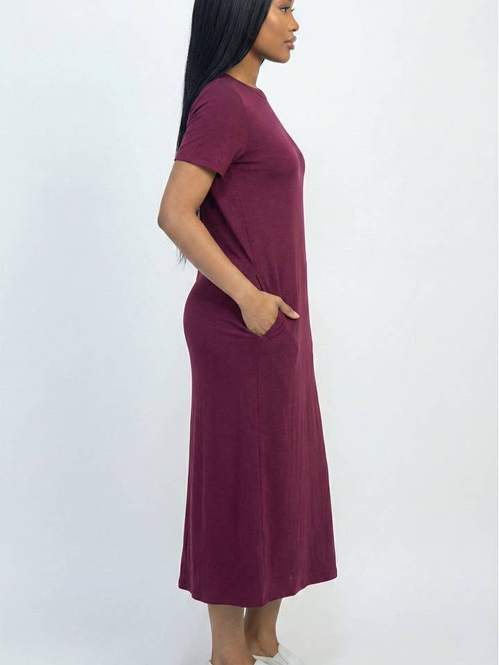 CAPELLA APPAREL - Wholesale Dress - Women's - Side Pocket Tee Dress6