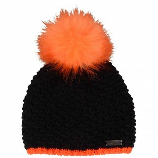 EpicGear - Wholesale Beanie - Uniseks - Zwarte muts met oranje pompom en rand0