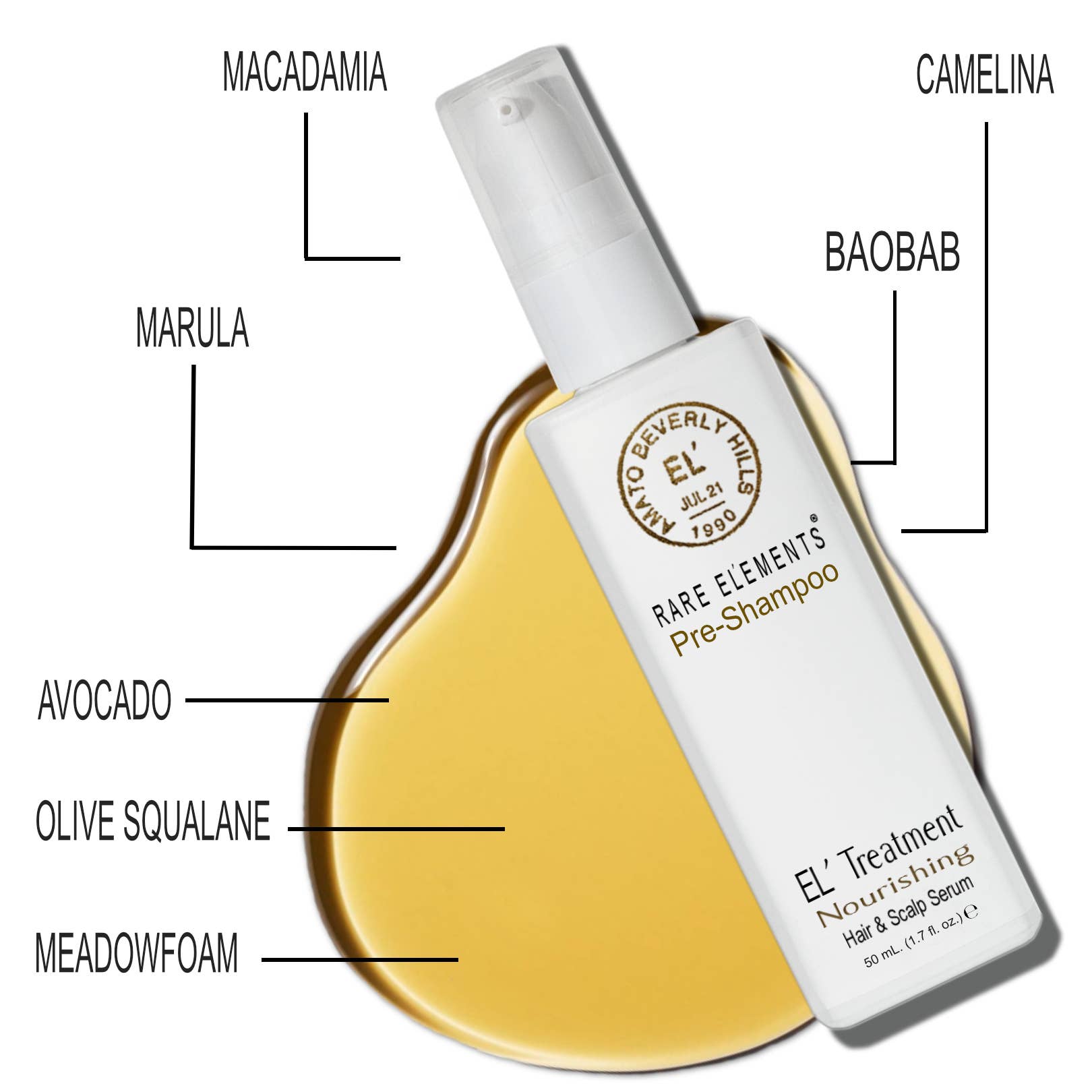 Rare Elements Hair Collection – wholesale Behandling för hår och hårbotten – Rare Elements El' Treatment Pre-Shampoo Hår- och Hårbottenserum3