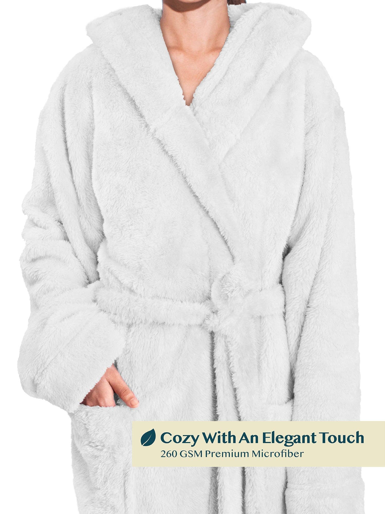 Pavilia - Wholesale Robe - Women's - Women's Sherpa Fluffy Robe with Hood61