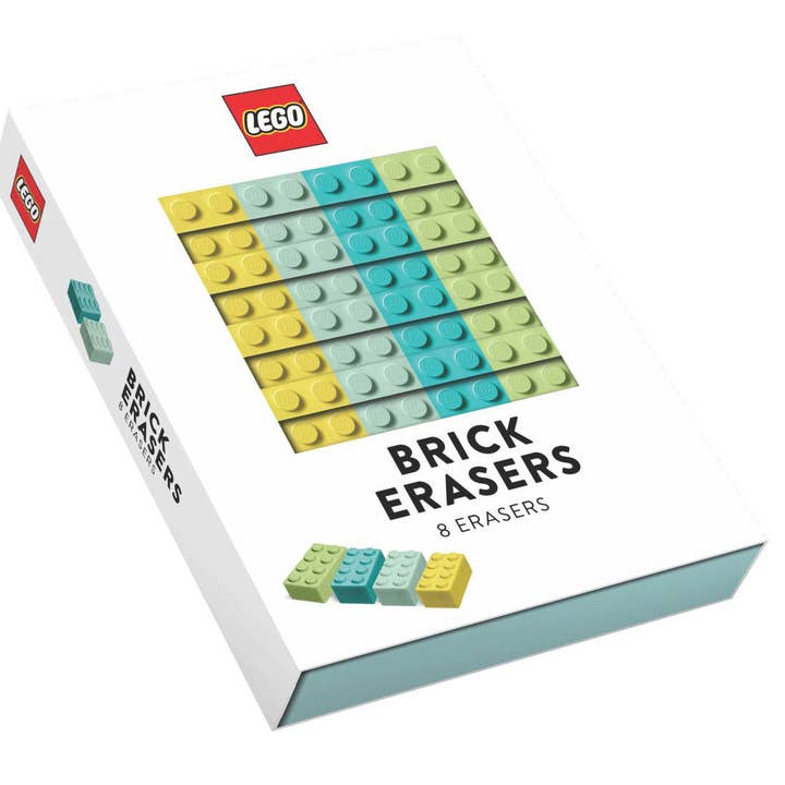 LEGO® Brick Erasers - 8 Erasers (Erasers) for wholesale by Abrams & Chronicle Books