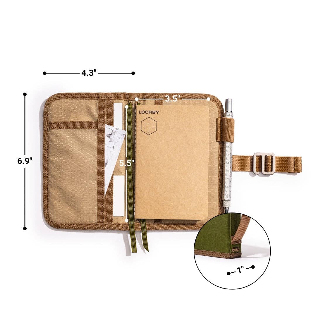 LOCHBY - Vendita all'ingrosso Diari/agende - Mini diario da campo compatto con sistema elastico per 4 taccuini44