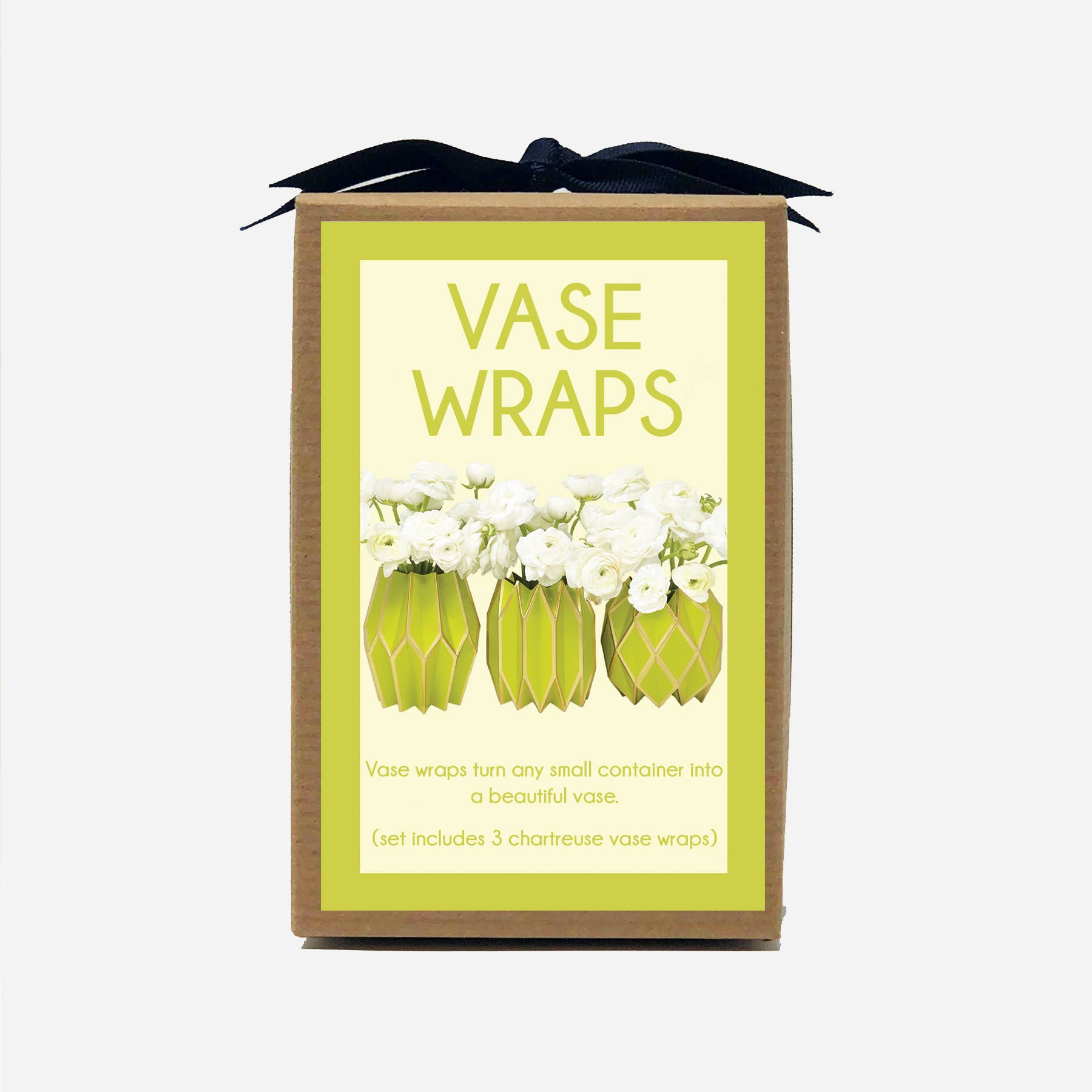 Lucy Grymes Designs - Wholesale Vase - Chartreuse Paper Vase Wraps | Set of 34
