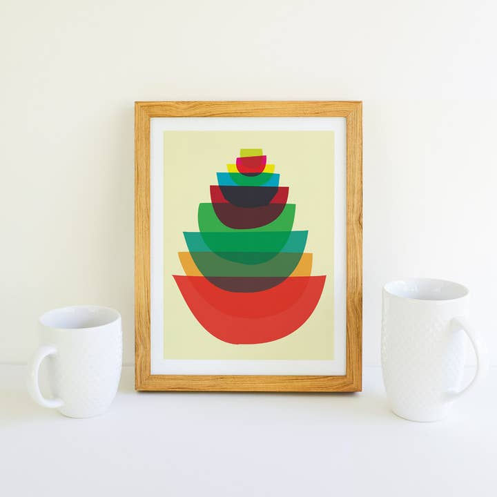 strawberryluna - Wholesale Art Print - Giclee Kitchen Art Print Bowl Stack - Kitchen Print4