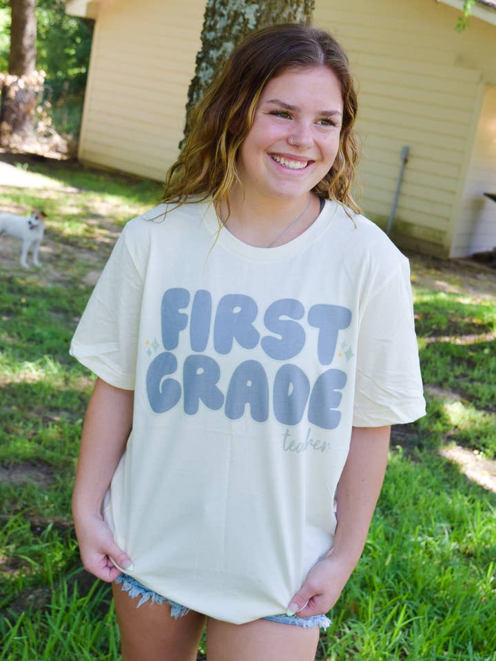 Spirit+Tribe - Wholesale Screen Printed T-Shirt - Women's - GRADE TEACHER1