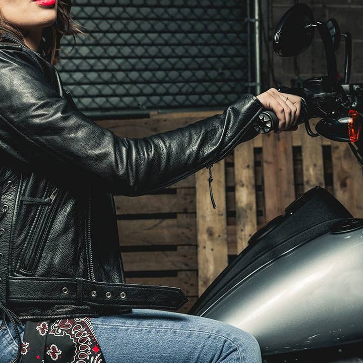 USA Leather Shop – Casaco de couro - Mulher por atacado – Casaco de Couro Personalizado para Motociclista Feminina Popstar5