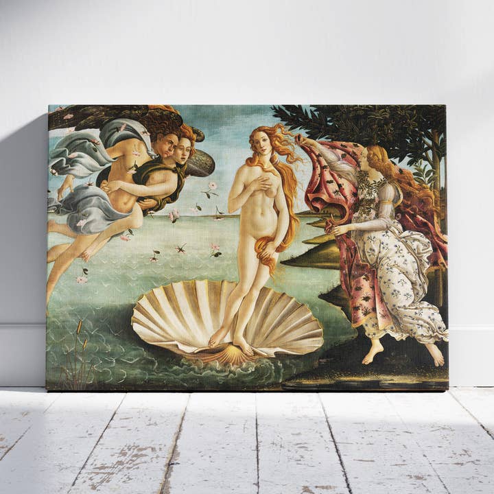 The Birth of Venus - Sandro Botticelli - Framed Canvas Wall Art Print for wholesale by House Prints