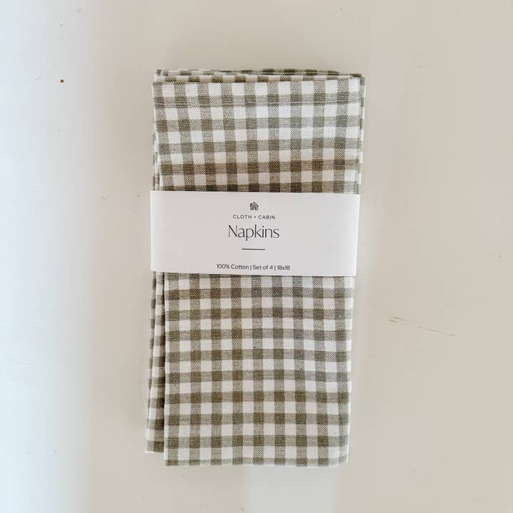 Cloth + Cabin – wholesale Dinner & cloth napkin – Cotton Gingham Napkins