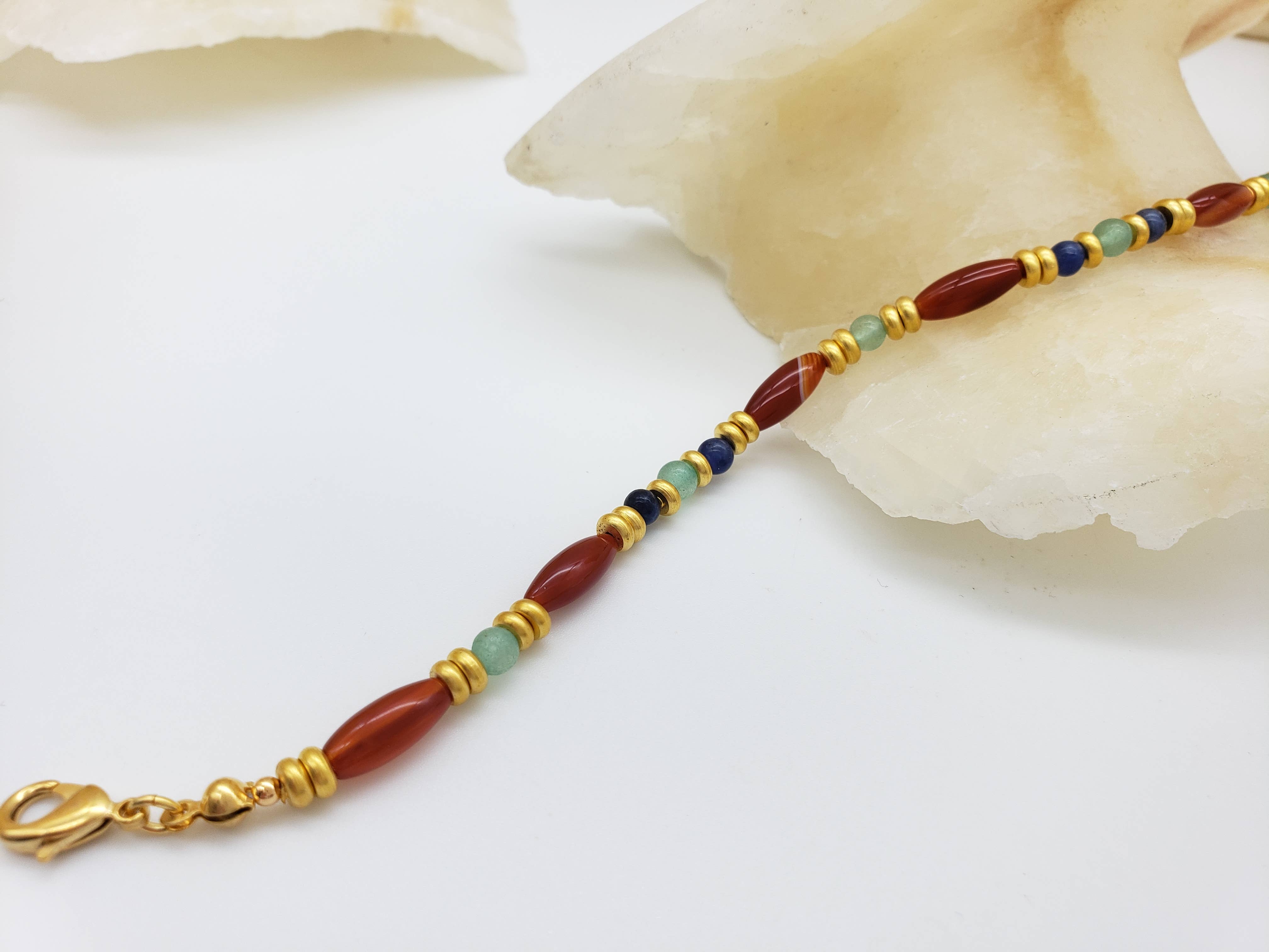 Discoveries, Inc. - Wholesale Beaded Bracelet - Cleopatra Carnelian Beaded Bracelet - Egyptian Inspired5