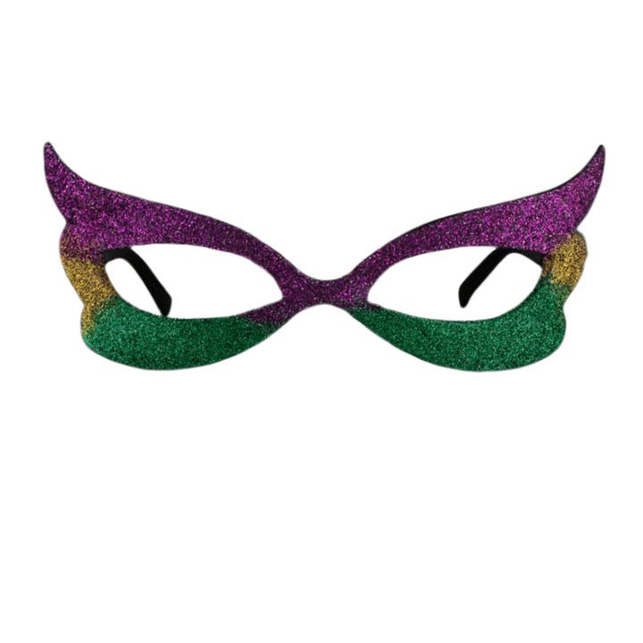 Blinkee.com, LLC - Wholesale Costume - Unisex - Sparkling Glitter Eyeglasses Mask for Mardi Gras New Orleans1